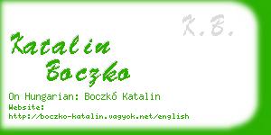 katalin boczko business card
